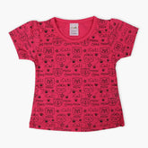 Newborn Girls T-Shirt - Dark Pink