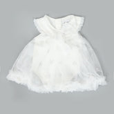 Newborn Girls Frock - White