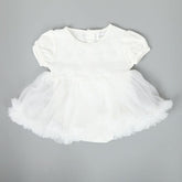 Newborn Girls Frock - White