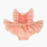 Newborn Girls Frock - Peach