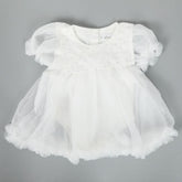 Newborn Girls Frock - White