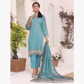 Esra Lawn Digital Printed Embroidered 3Pcs Unstitched Suit - 8