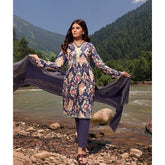Bin Hameed Zara Lawn Printed Embroidered 3Pcs Suit - CK-04