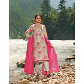 Bin Hameed Zara Lawn Printed Embroidered 3Pcs Suit - CK-07