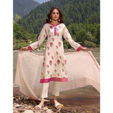 Bin Hameed Zara Lawn Printed Embroidered 3Pcs Suit - CK-01