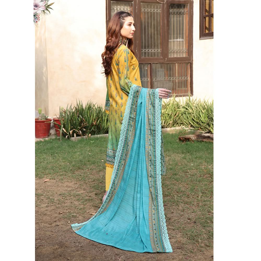 Schick Satrangi Luxury Embroidered Unstitched 3Pcs Suit - 4