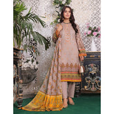 Bin Hameed Rim Jim Lawn Premium Printed Embroidered Unstitched 3Pcs Suit - TS-93
