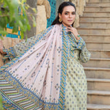 Schick Dr Print Lawn Unstitched 3Pcs Suit - 3