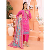 Bin Hameed Mallika Lawn Printed Embroidered Unstitched 3Pcs Suit - TS-60