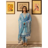 Al Zohaib Sun Shine Chikankari Lawn Printed Suit 3Pcs Unstitched Suit - 5