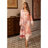 Al Zohaib Sun Shine Chikankari Lawn Printed Suit 3Pcs Unstitched Suit - 2