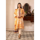 Al Zohaib Sun Shine Chikankari Lawn Printed Suit 3Pcs Unstitched Suit - 3