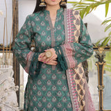 Vs Signature Printed Lawn Unstitched Suit 3Pcs - 344