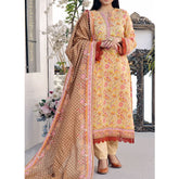 Vs Signature Printed Lawn Unstitched Suit 3Pcs - 346