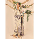 Rashid Shajar Printed Lawn Unstitched 3Pcs Suit With Embroidered Dupatta - 7732