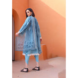 Rashid Samar Printed Embroidered Lawn Unstitched 3Pcs Suit - 8157
