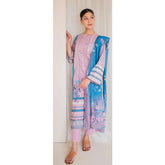 Rashid California Printed Embroidered Lawn Unstitched 3Pcs Suit - 8185