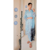 Rashid California Printed Embroidered Lawn Unstitched 3Pcs Suit - 8188