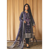 Rashid Chandni Printed Embroidered Lawn Unstitched 3Pcs Suit - 8039