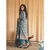 Rashid Chandni Printed Embroidered Lawn Unstitched 3Pcs Suit - 8037