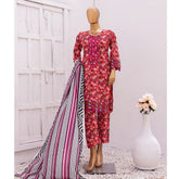 Hira Printed Lawn Embroidered 3Pcs Suit with Bember Dupatta - 1