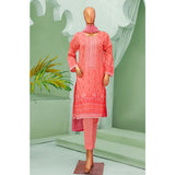 Minahil Printed Lawn Embroidered 3Pcs Suit with Bember Dupatta - 3