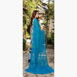 Schick Oodhni Lawn Printed Embroidered Unstitched 3Pcs Suit - 1