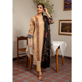 Rashid Sahl Printed Embroidered Lawn Unstitched 3Pcs Suit - 7436