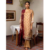 Rashid Sahl Printed Embroidered Lawn Unstitched 3Pcs Suit - 7439