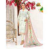 Bin Hameed Dania Printed Lawn Suit 3Pcs with Zari Lining Dupatta - 6