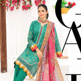 Bin Hameed Dania Printed Lawn Suit 3Pcs with Zari Lining Dupatta - 1