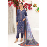 Bin Hameed Dania Printed Lawn Suit 3Pcs with Zari Lining Dupatta - 5