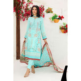 Bin Hameed Dania Printed Lawn Suit 3Pcs with Zari Lining Dupatta - 4