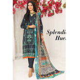 Bin Hameed Dania Printed Lawn Suit 3Pcs with Zari Lining Dupatta - 9