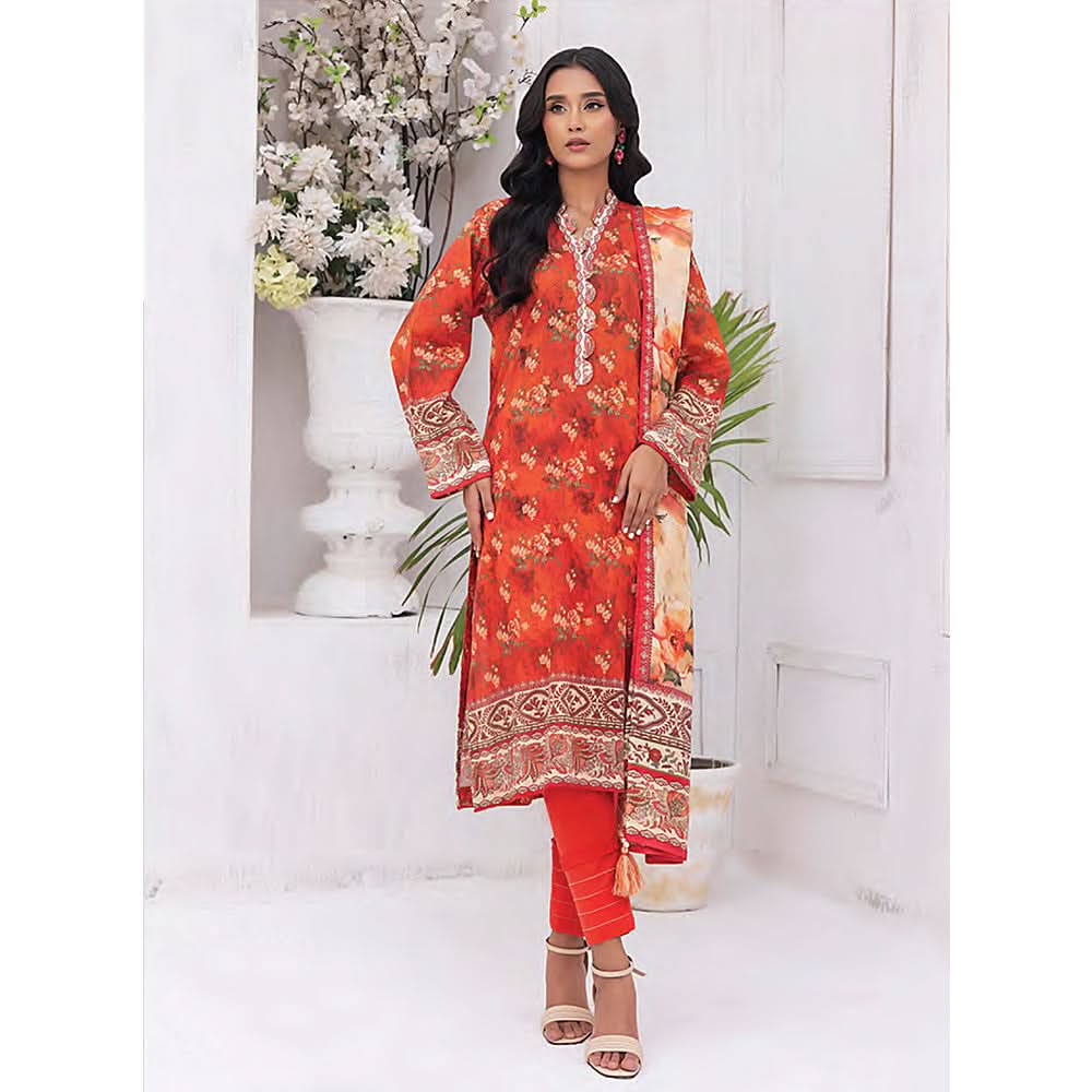 Mirha Printed Lawn Unstitched 3Pcs Suit - MP-0022