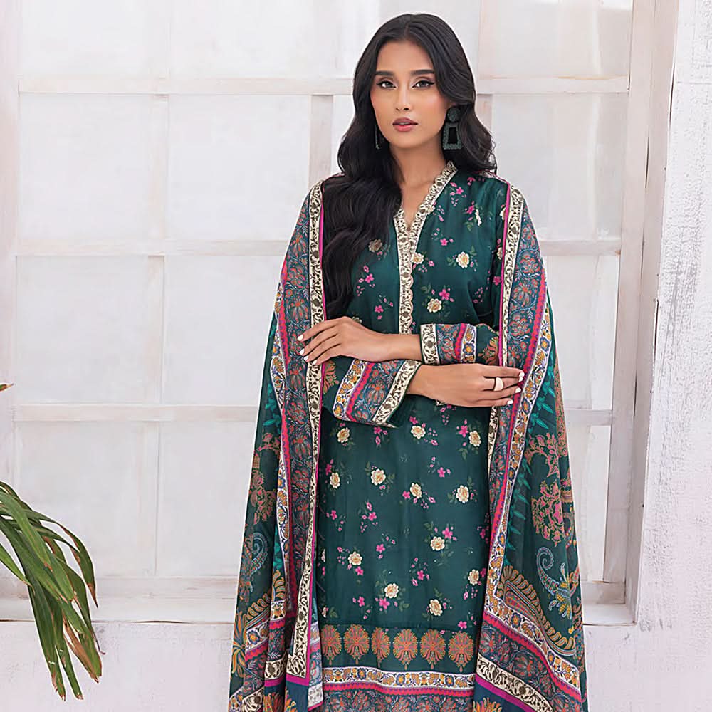 Mirha Printed Lawn Unstitched 3Pcs Suit - MP-0028