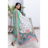 Janan Printed Lawn Embroidered Suit 3Pcs with Cut Work Dupatta - 6