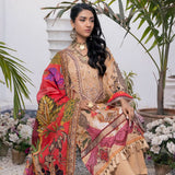 Janan Printed Lawn Embroidered Suit 3Pcs with Cut Work Dupatta - 9
