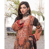 Janan Printed Lawn Embroidered Suit 3Pcs with Cut Work Dupatta - 10
