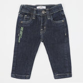 Eminent Newborn Boys Denim Pant - Dark Blue
