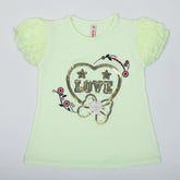 Girls Western Top - Lemon