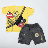 Newborn Boys Half Sleeves Suit - Yellow
