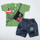Newborn Boys Half Sleeves Suit - Green