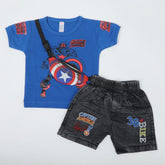 Newborn Boys Half Sleeves Suit - Royal Blue