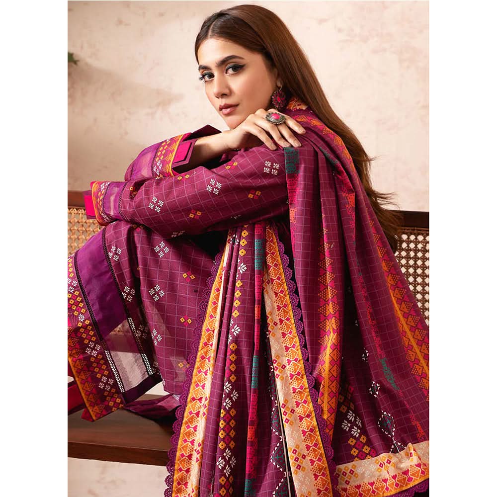 Anum Classic Digital Printed Lawn Unstitched Suit 3Pcs V 1 - 9