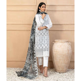 Tawakkal Serra Lawn Banarsi Jacquard Embroidered Unstitched Suit 3Pcs - 9