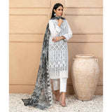 Tawakkal Serra Lawn Banarsi Jacquard Embroidered Unstitched Suit 3Pcs - 9