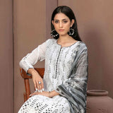 Tawakkal Serra Lawn Banarsi Jacquard Embroidered Unstitched Suit 3Pcs - 11