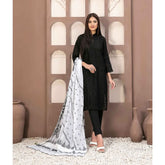 Tawakkal Serra Lawn Banarsi Jacquard Embroidered Unstitched Suit 3Pcs - 12