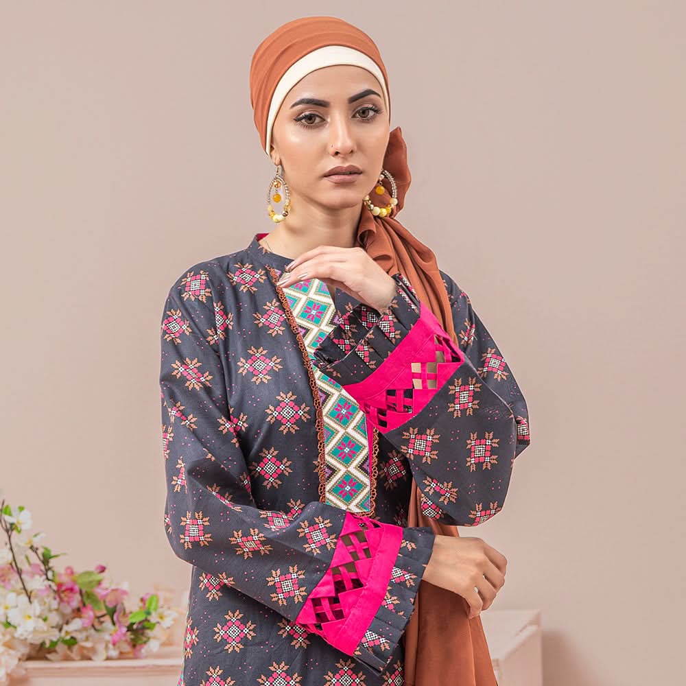 Eminent Women's Digital Printed Lawn Unstitched 2Pcs Suit